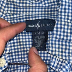 Boys Polo Ralph Lauren Button Down Shirt Sz Lrg 14-16
